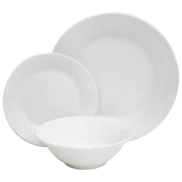 Argos Home 12 Piece Porcelain Dinner Set - White 0