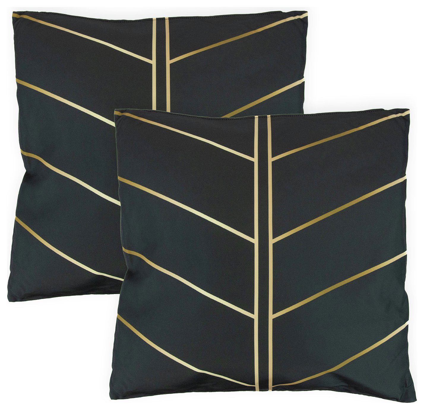 Streetwize Gold Palm Printed Outdoor Cushion - Pack of 4 