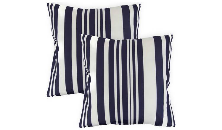 Blue best sale striped cushions