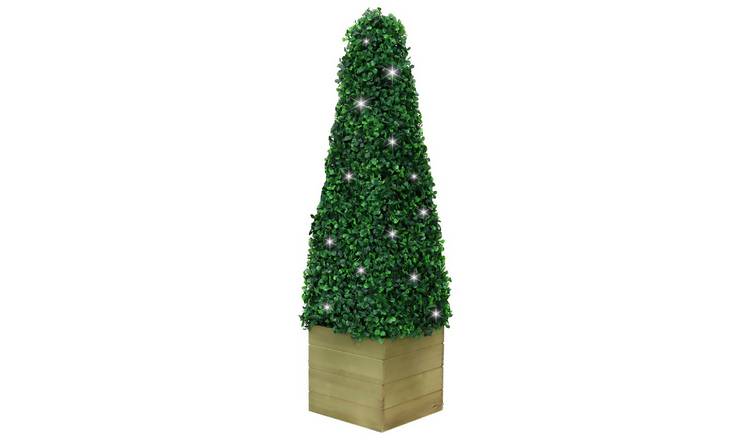 Streetwize Artificial Obelisk Topiary With Solar lights