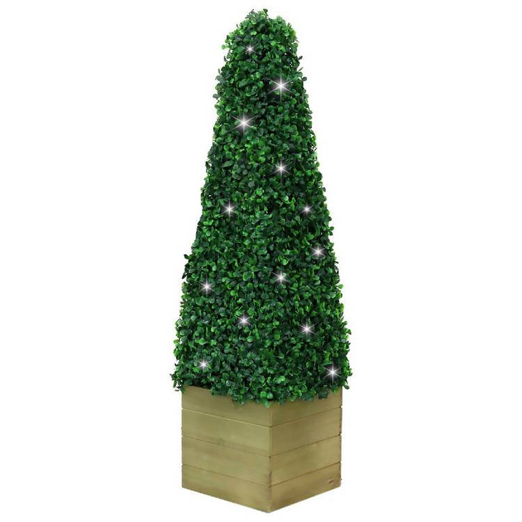 Streetwize Artificial Obelisk Topiary With Solar lights 0