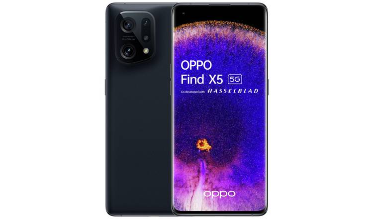 SIM Free OPPO Find X5 5G 256GB Mobile Phone - Black