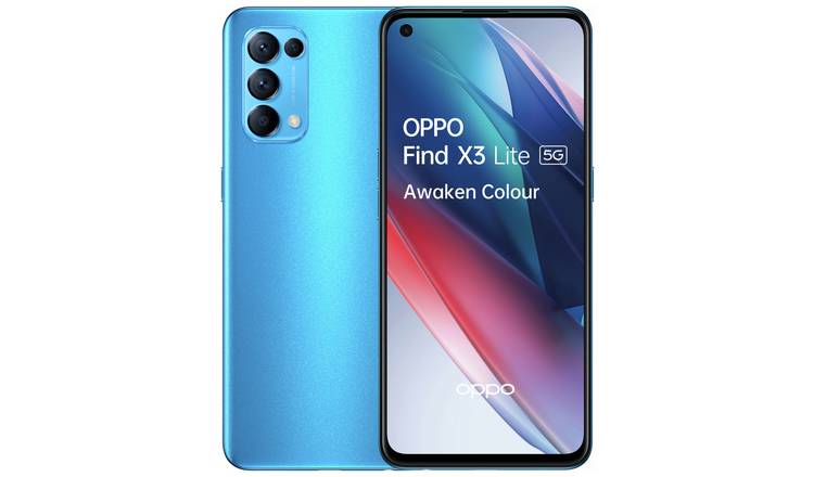 SIM Free OPPO Find X3 Lite 5G 128GB Mobile Phone - Blue