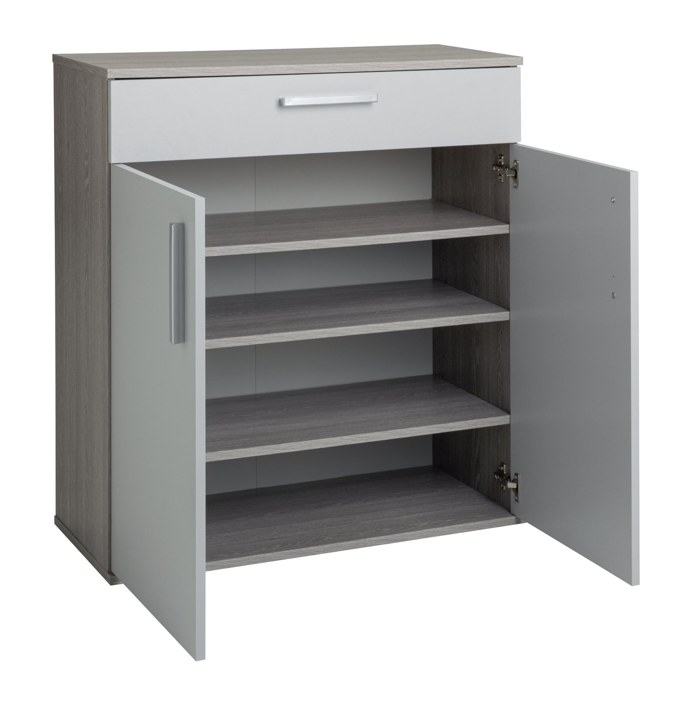 Argos Home Venetia 2 Door Shoe Storage Cabinet - Grey & Oak