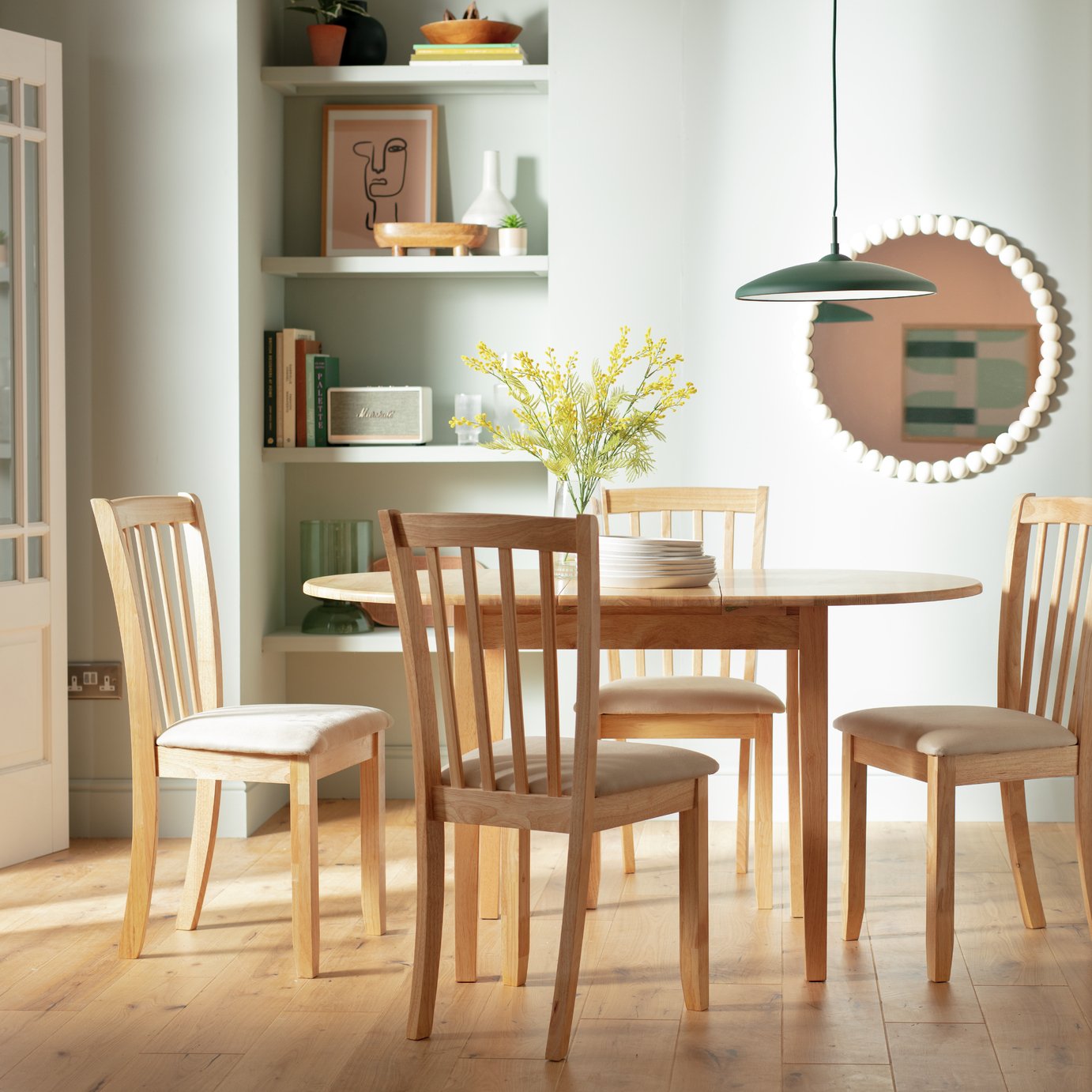 Argos Home Banbury Extending Solid Wood Dining Table-Natural