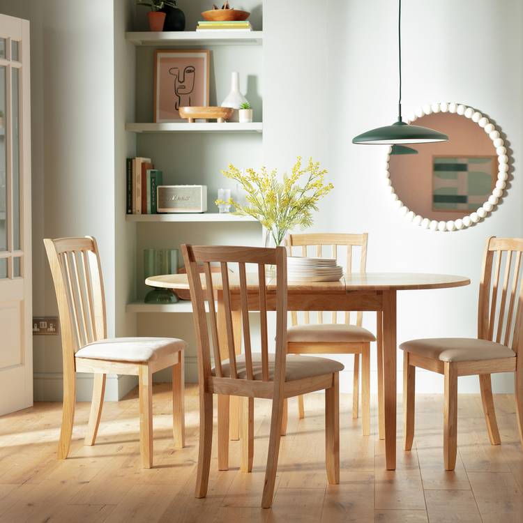 Argos Home Banbury Extending Solid Wood Dining Table-Natural 0