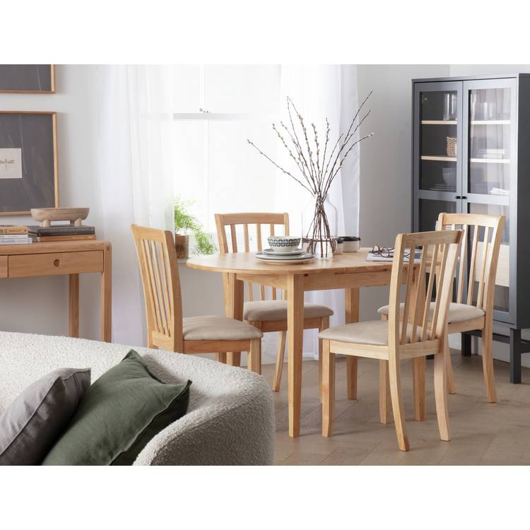 Argos Home Banbury Pair of Solid Wood Dining Chairs- Natural 0