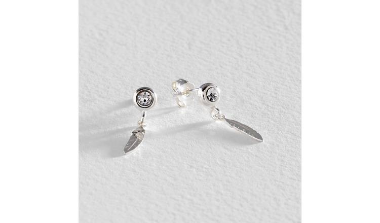 Sterling silver stud hot sale earrings argos