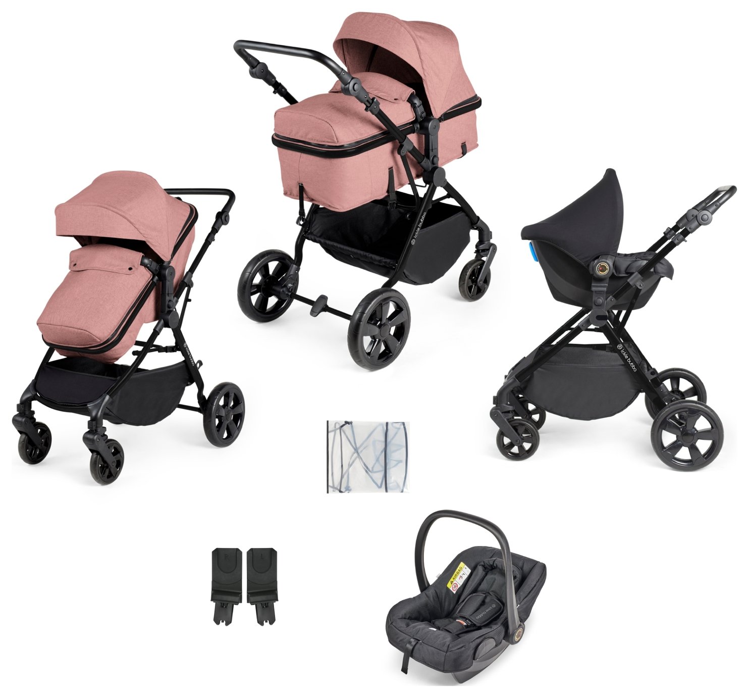 Ickle Bubba Comet 3 in 1 Travel System – Dusky Pink