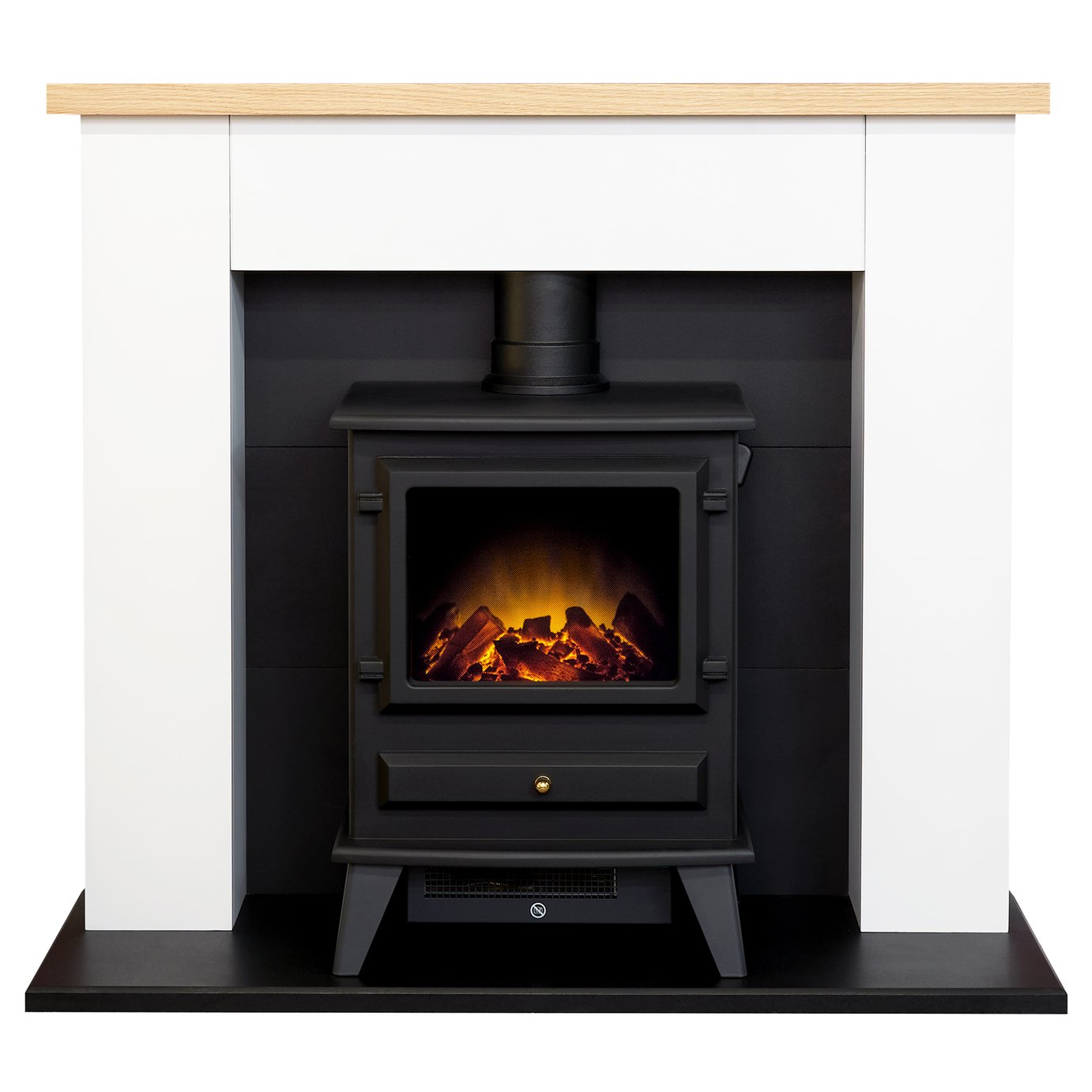 Adam Chester Electric Fire Suite - White Oak