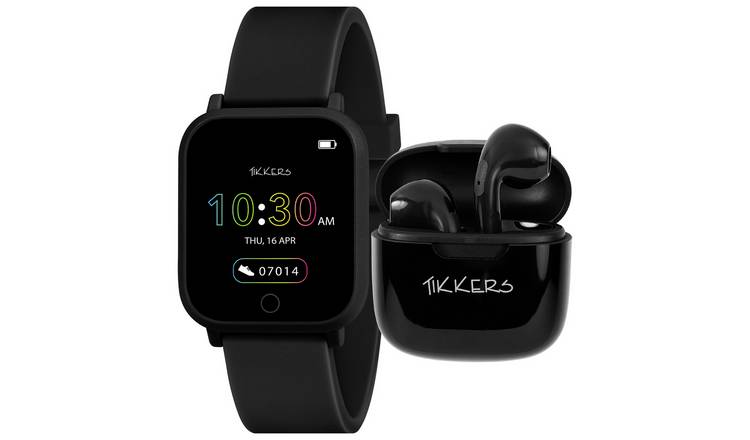 Buy Tikkers Teen Series 10 Black Smart Watch and Earbud Set