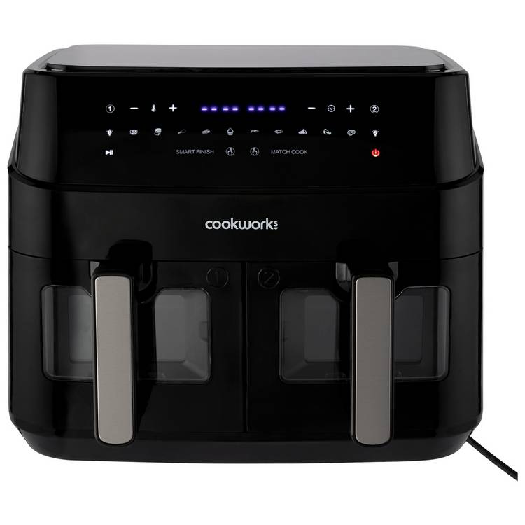 Cookworks 9L Dual Air Fryer - Black 0