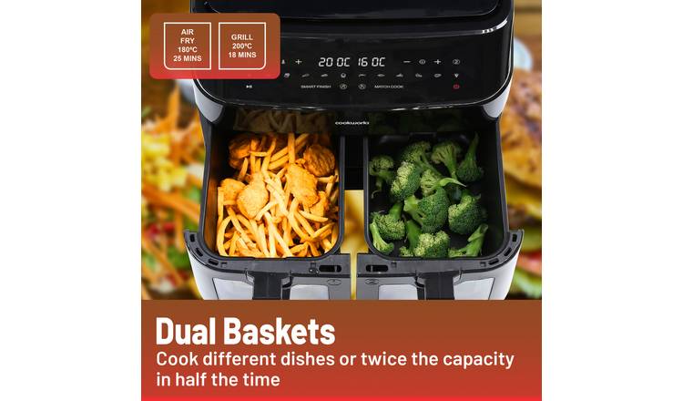 Cookworks 9L Dual Air Fryer - Black 6