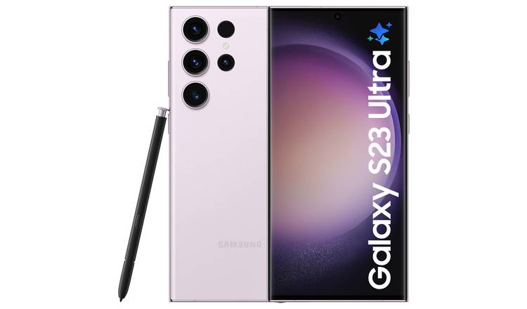 SIM Free Samsung Galaxy S23 Ultra 5G 256GB Phone - Lavender