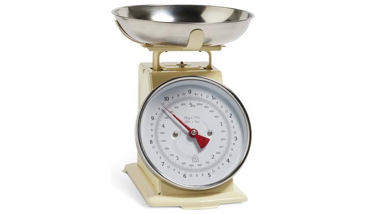 Habitat Stainless Steel Mechanical Kitchen Scale - Cream