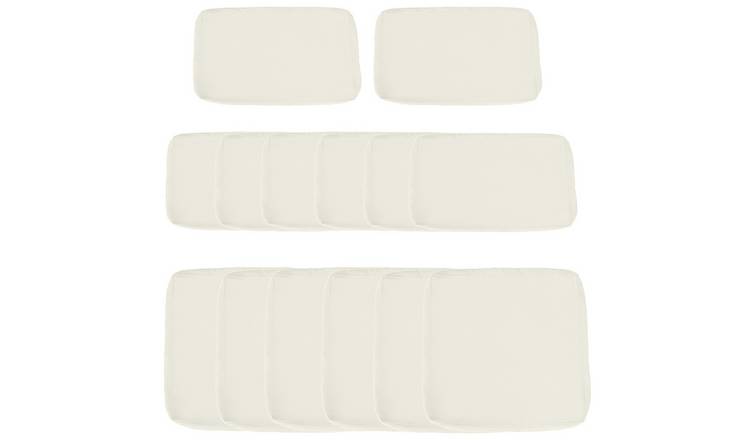 Outsunny Replacement Cushion Covers for Garden Sofa Set - Cream