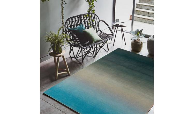 Mega Flooring Blue Handmade Plain Rug - 70 x 240cm