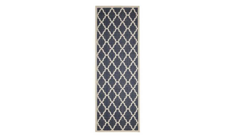 Mega Flooring Blue Modern Abstract Rug - 60 x 230cm