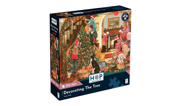 The House of Puzzles Decorating The Tree BIG 500 Piece Jigsaw Puzzle