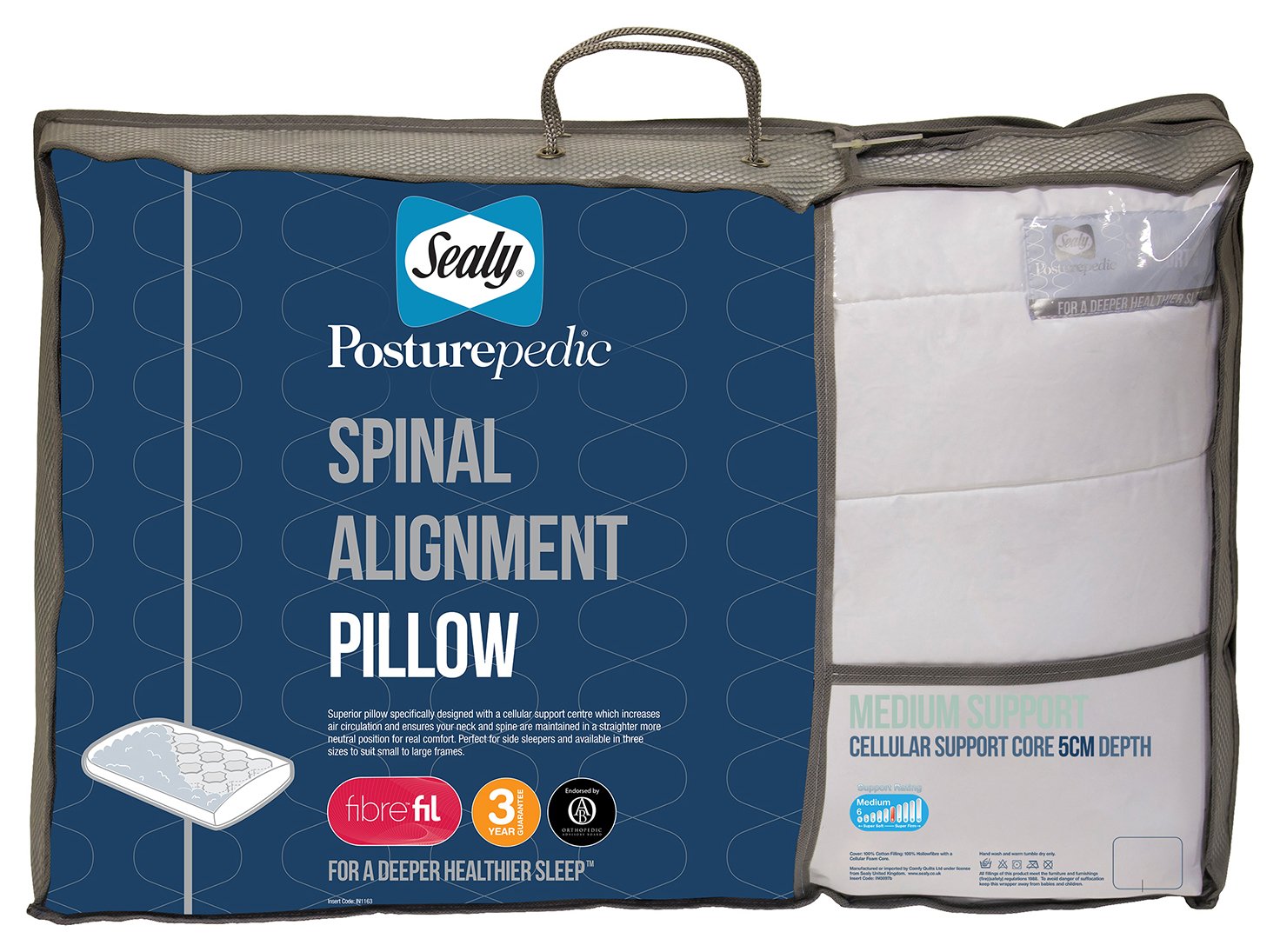 Sealy Posturepedic Spinal Alignment Pillow - 5cm