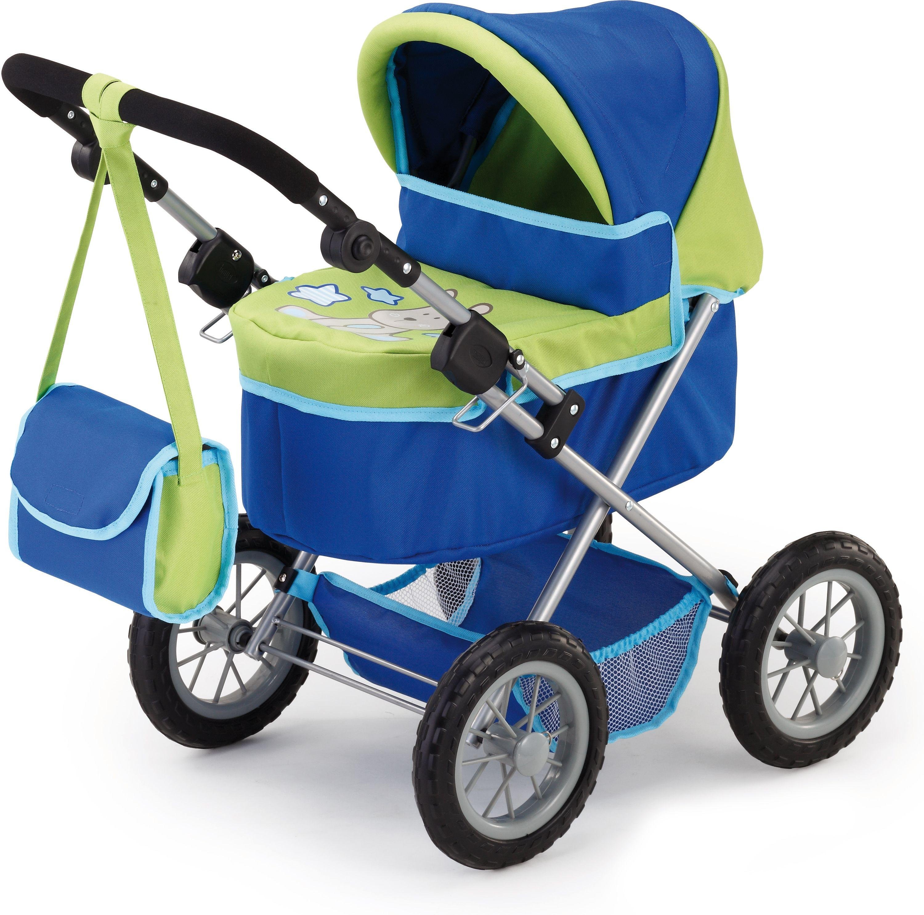 Bayer Design Trendy Doll Pram - Blue & Green