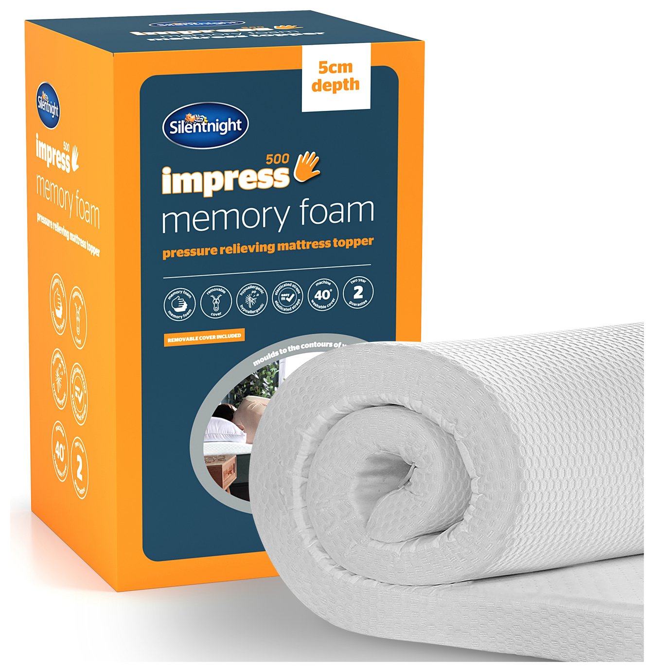 Silentnight 5cm Memory Foam Topper - Double