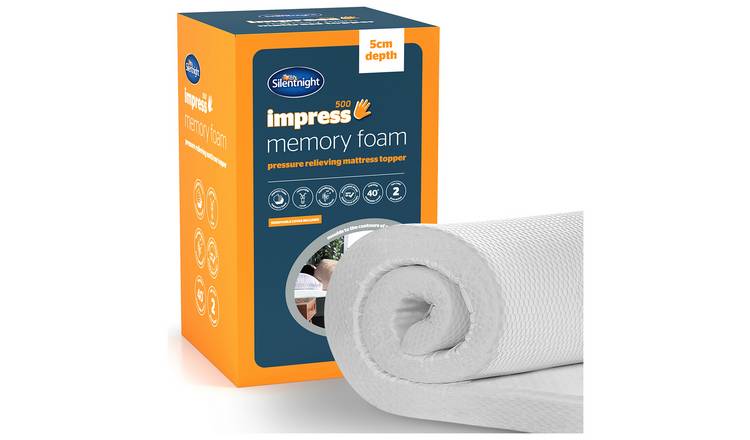 silentnight memory foam mattress topper double