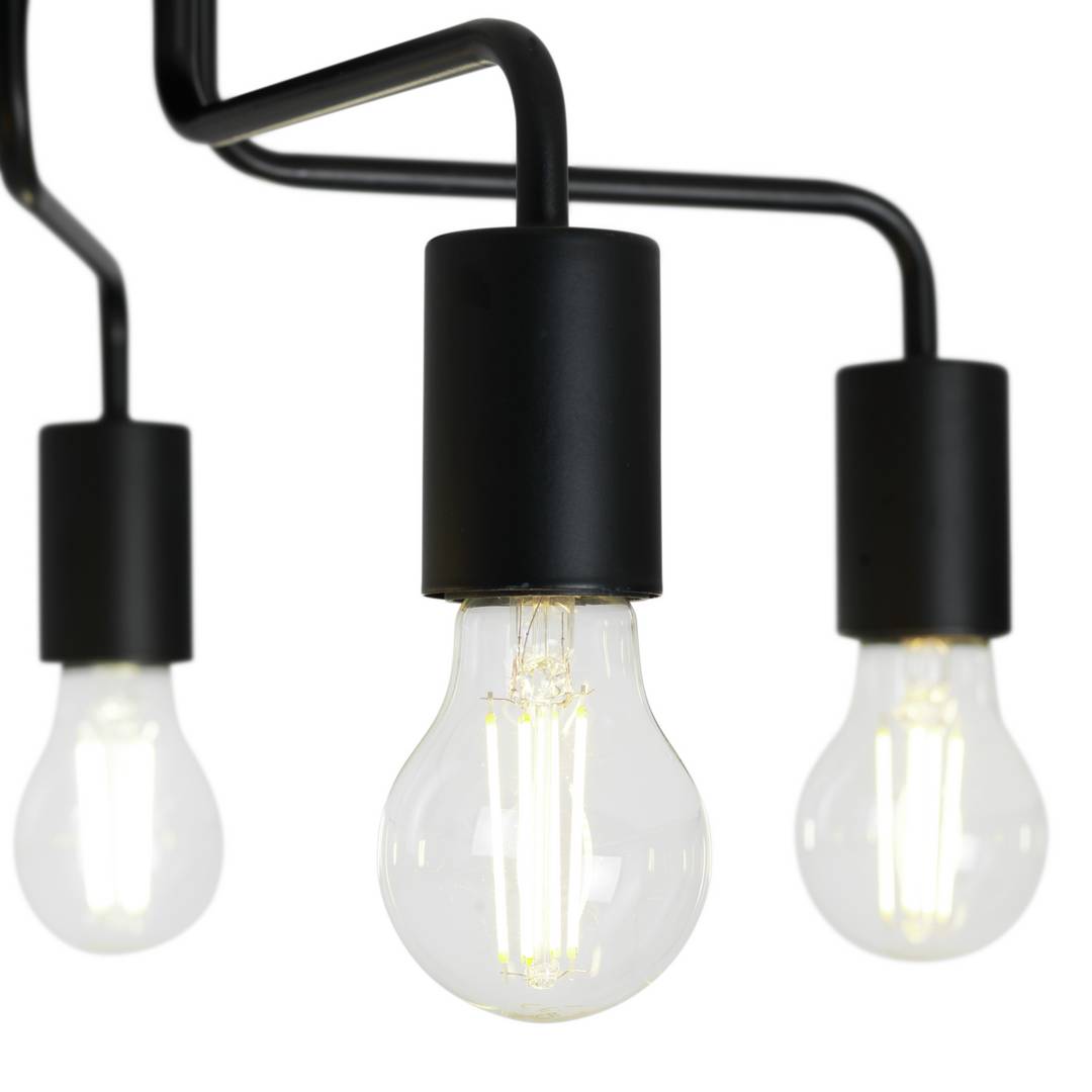 Habitat Rayner 5 Arm Flush to Ceiling Light - Black