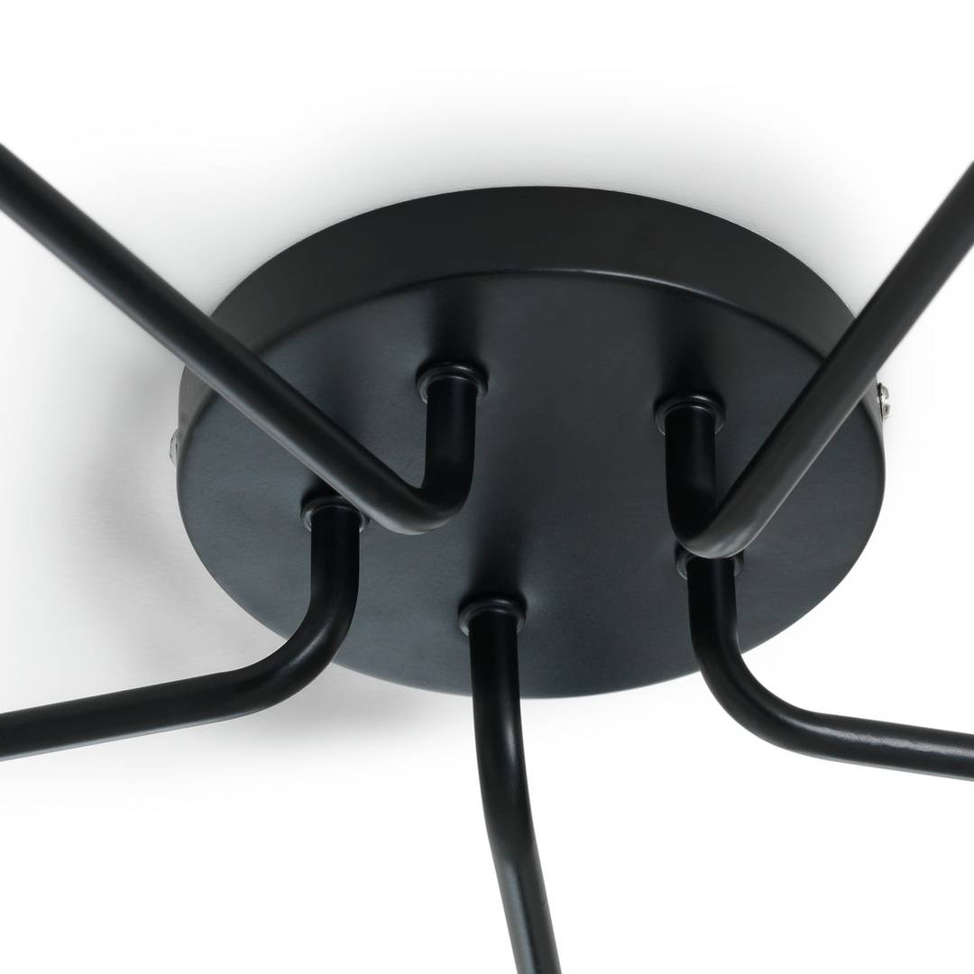 Habitat Rayner 5 Arm Flush to Ceiling Light - Black