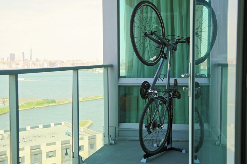 storing bike on balcony