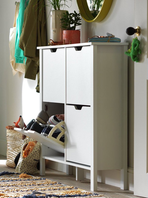 Habitat Compton 4 Shelf Shoe Storage Cabinet - White.