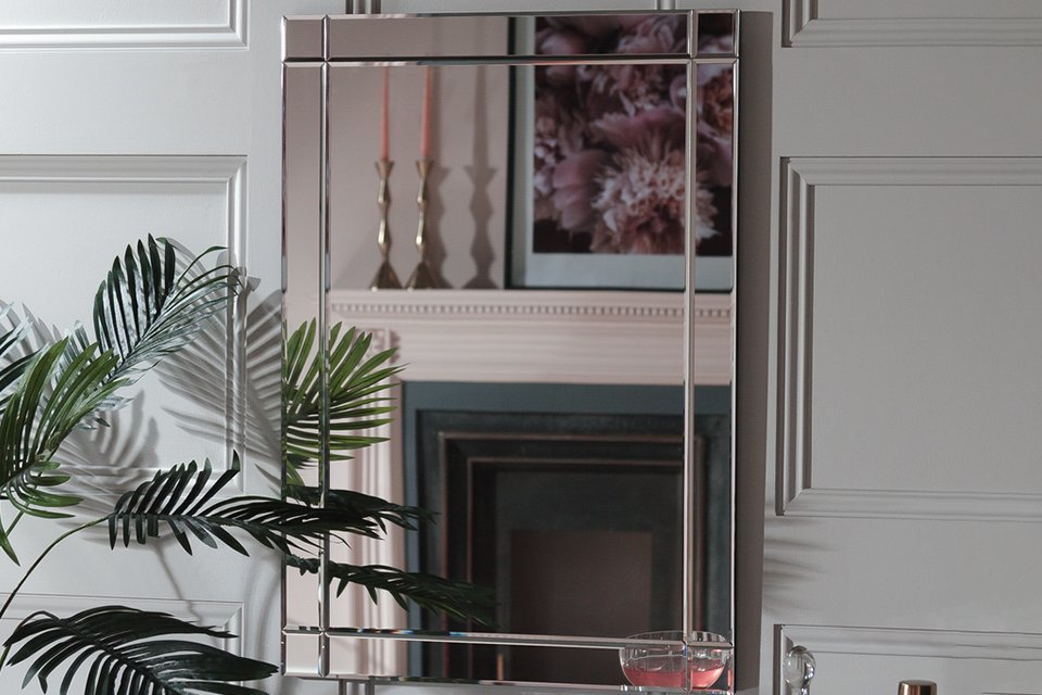 Habitat Rectangular Bevelled Wall Mirror.