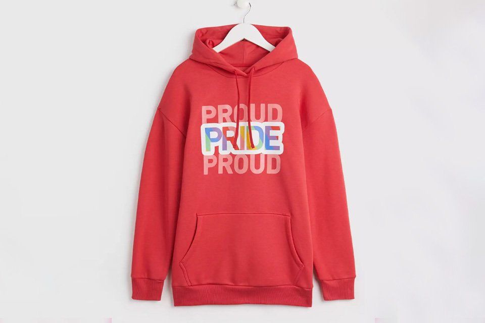 Red Pride Proud unisex hoodie.