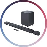 Speakers and sound bars.