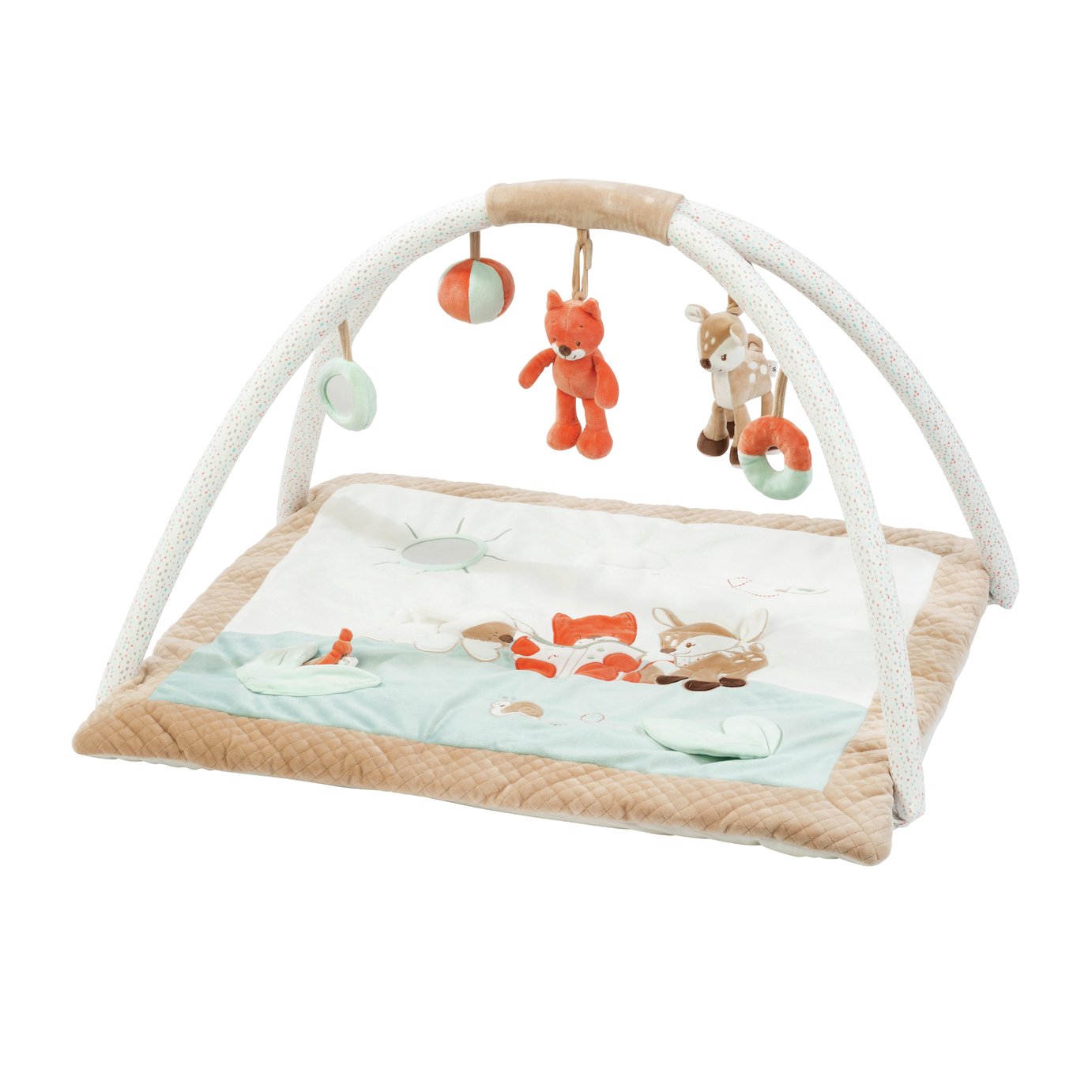 Nattou Fanny The Deer and Oscar the Fox Playmat