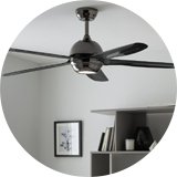 Argos Home Modern Remote Control Ceiling Fan - Black.