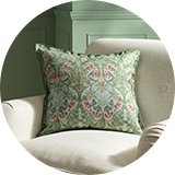 Patterned cushions.