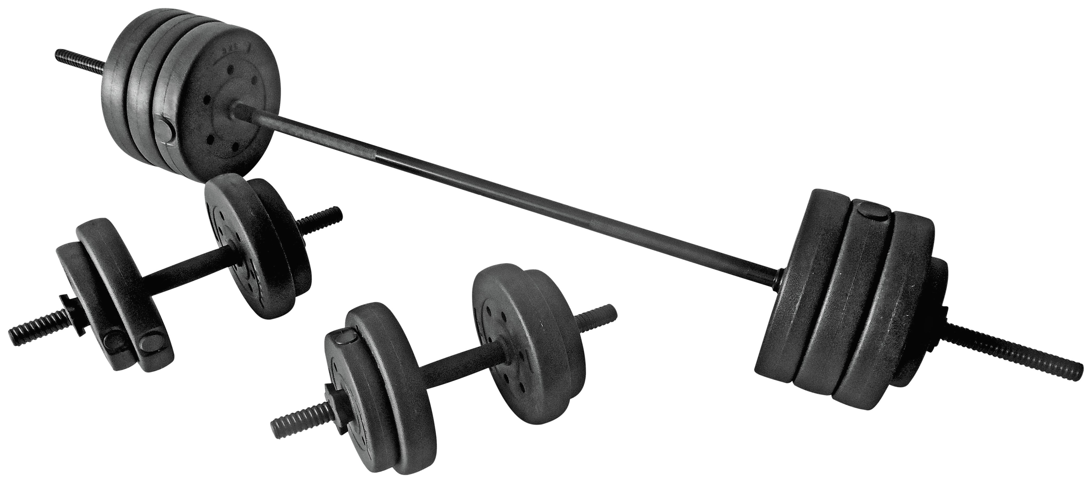 Pro Fitness Vinyl Barbell Dumbbell Set 50kg. Review