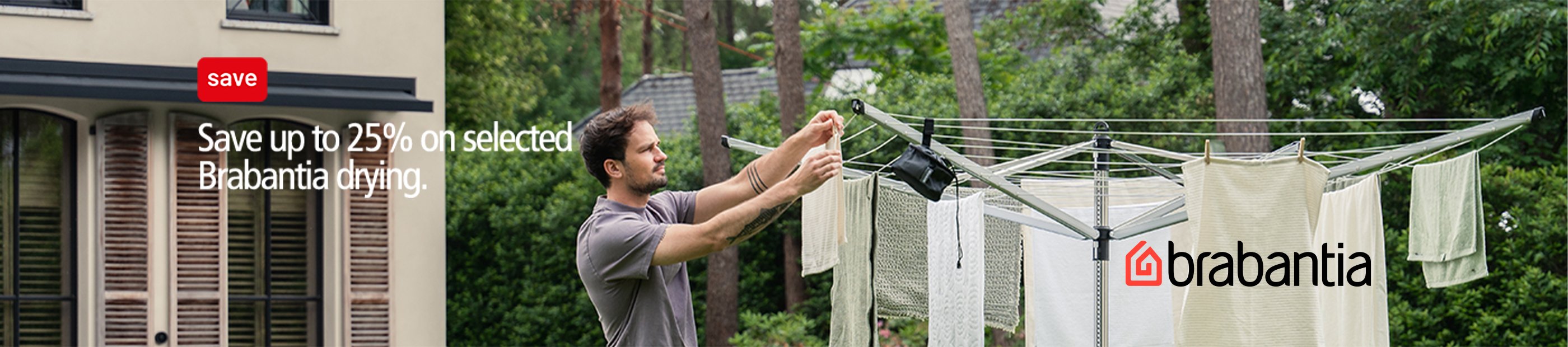 Brabantia. Save up to 25% on selected Brabantia drying.