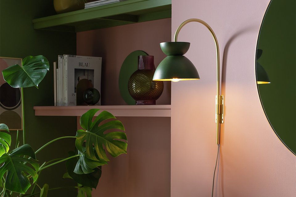 Habitat Citrine Metal Wall Light - Green.