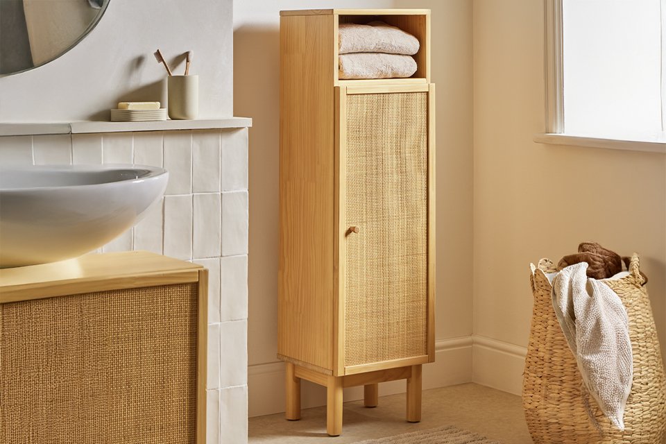 Habitat Simone Single Unit in oak finish.