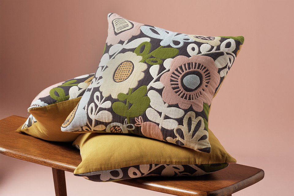 Habitat x Scion Kukkia Woven Cushion. 