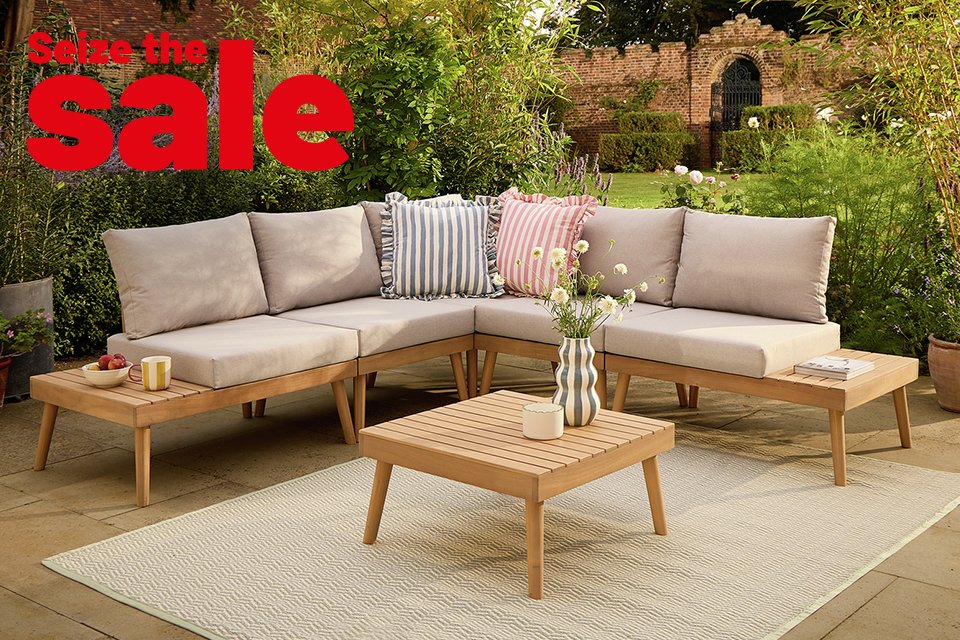 Seize the sale. Save 1/3 off selected BBQ's, garden furniture & outdoor living. Make the most of the season for less.