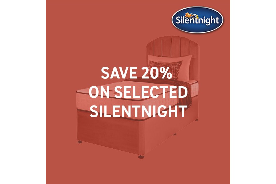 Save 20% on selected Silentnight Using code SILENT20. Shop now.