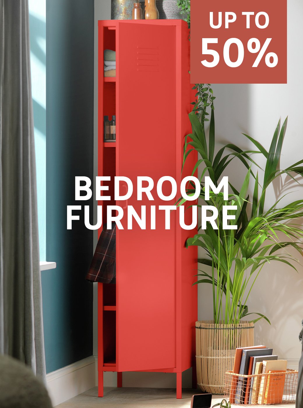 Save up to 50% on selected bedroom furniture. Shop now.