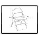 Buy Habitat Macadam Metal Folding Chair - White | Dining chairs | Argos