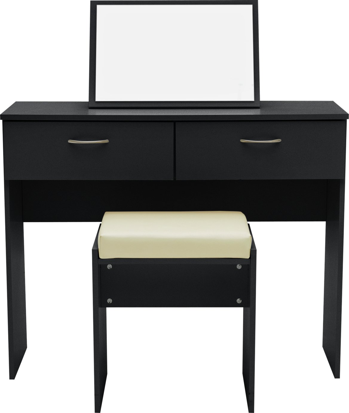 Argos Home Cheval Dressing Table Stool & Mirror - Black