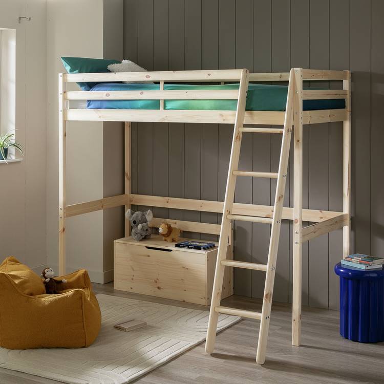 Argos Home Kaycie High Sleeper Single Bed Frame - Pine 0