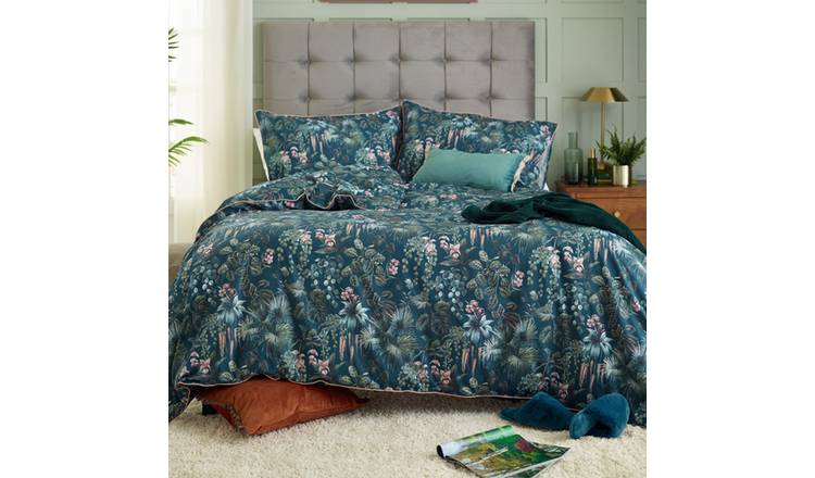 Deyongs Tropical Leaves Floral Printed Duvet Set - King