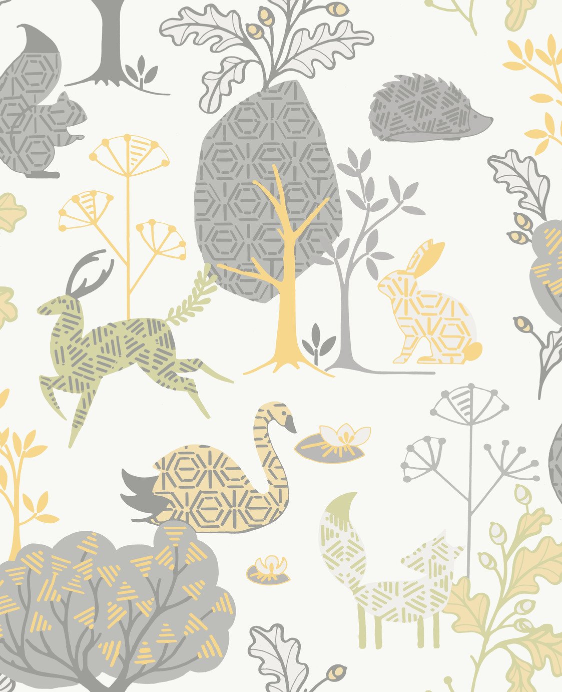 Fresco Forest Critters Wallpaper